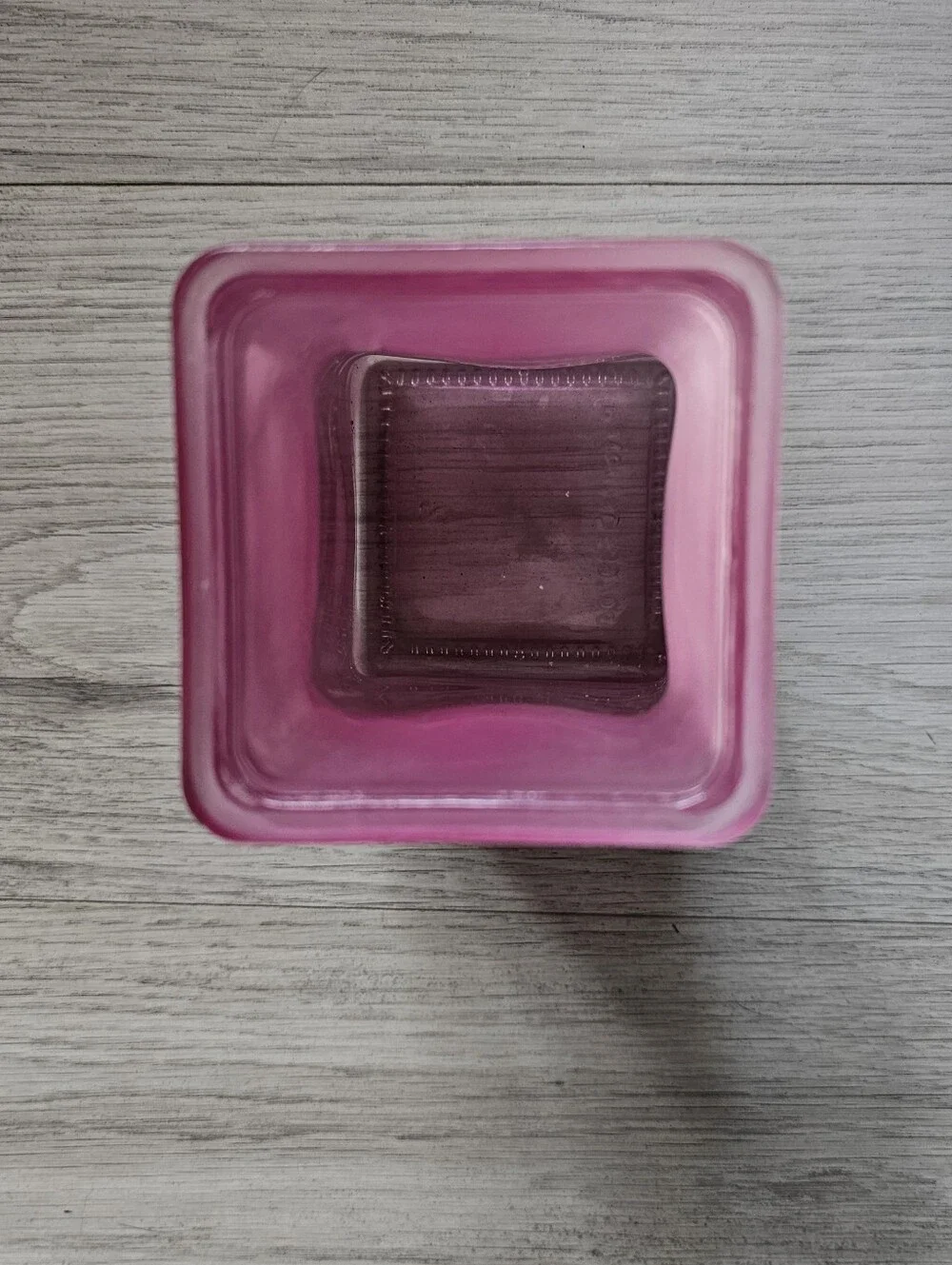 Frosted Pink Square Glass Gathering Vase - Home Accents Pink